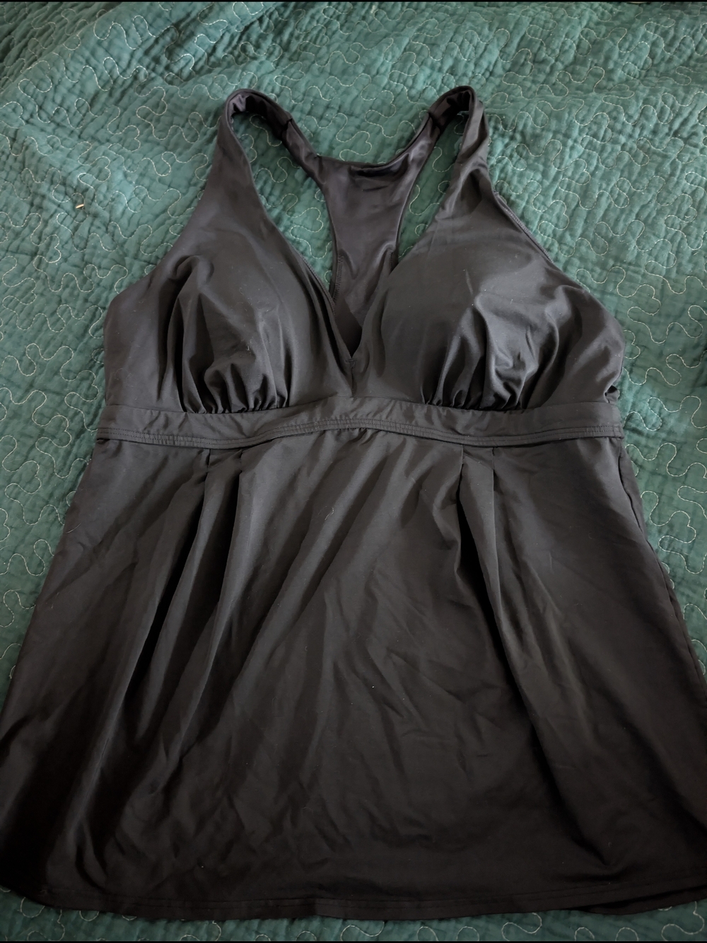 Lands' End Black Swimwear Tag Detail
